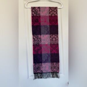 Fraas Pink and Purple Checkered Scarf